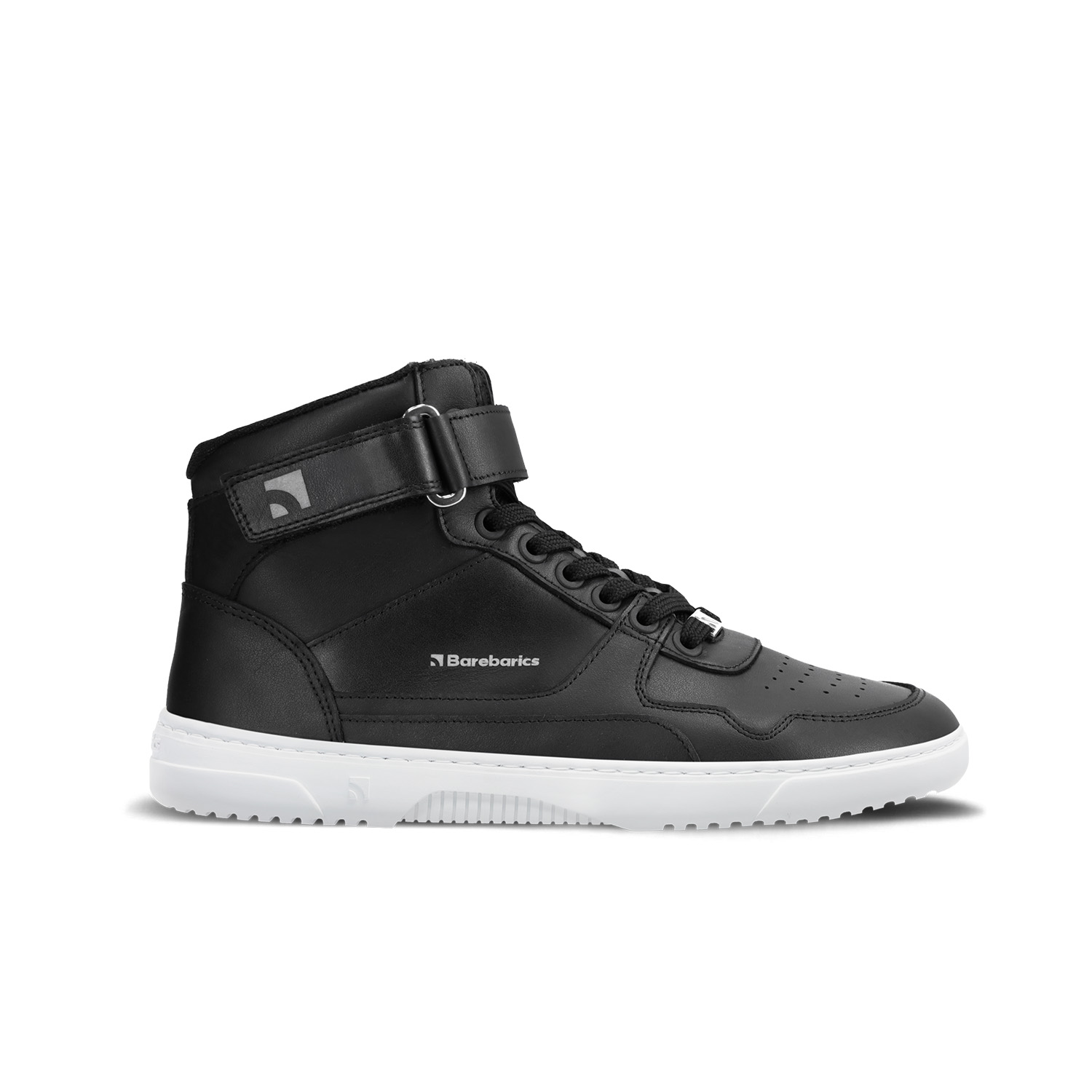 Barefoot tenisky Barebarics Zing - High Top - Black & White - Leather