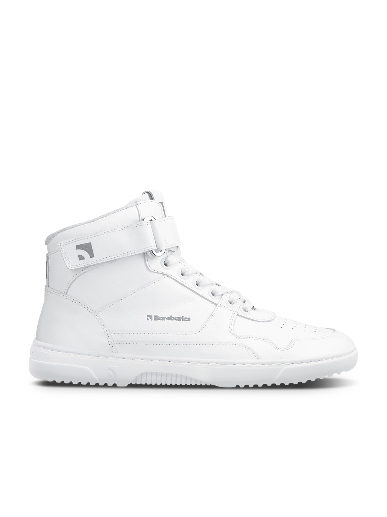 Barefoot tenisky Barebarics Zing - High Top - All White - Leather